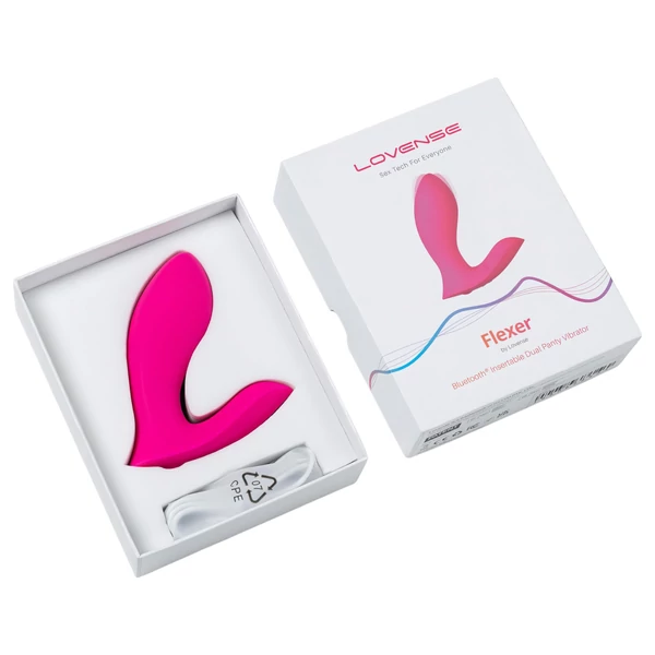 Lovense Flexer - app-vezérelt 2in1 panty vibrátor G-pont és csikló-stimulációval (pink)