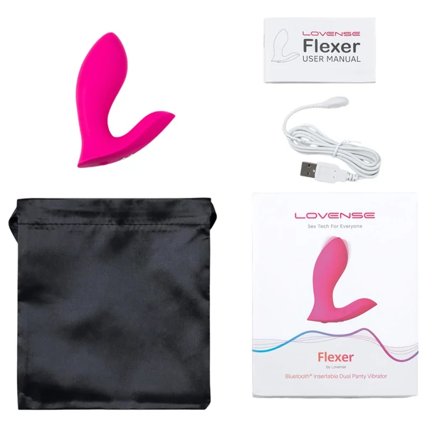 Lovense Flexer - app-vezérelt 2in1 panty vibrátor G-pont és csikló-stimulációval (pink)