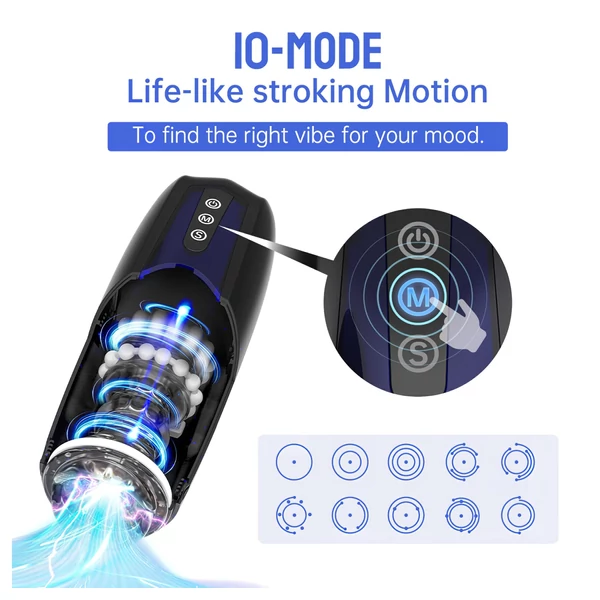Magic Motion Xone - App-vezérelt maszturbátor, férfiaknak (kék)
