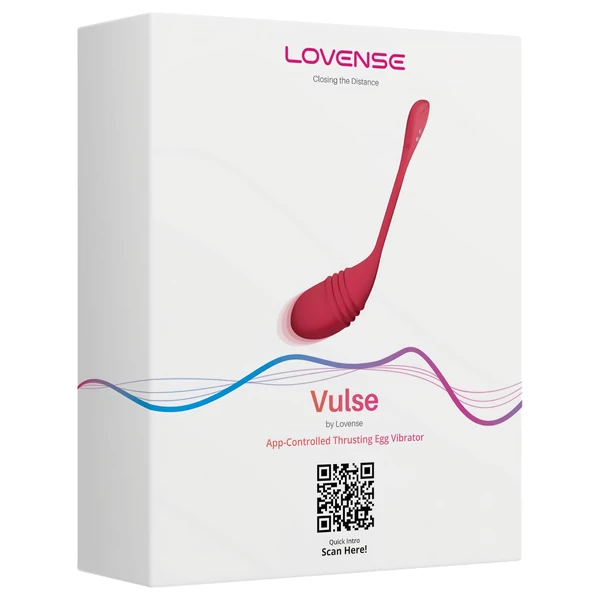 Lovense Vulse - hordható App-vezérelt lökő vibrációs tojás (piros)