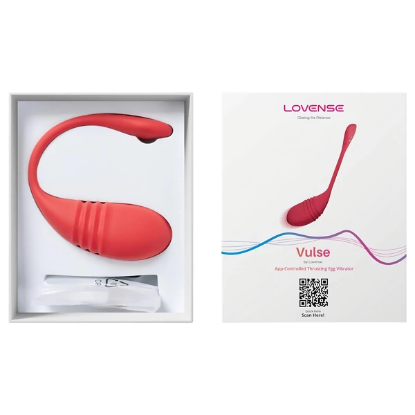 Lovense Vulse - hordható App-vezérelt lökő vibrációs tojás (piros)