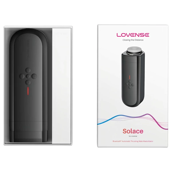 Lovense Solace - App-vezérelt maszturbátor, férfiaknak (fekete)