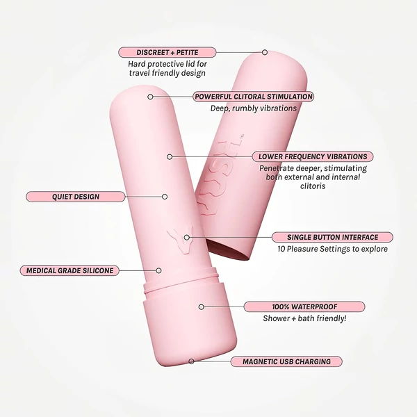 Vush Pop Gloss - akkus, vízálló mini vibrátor (pink)